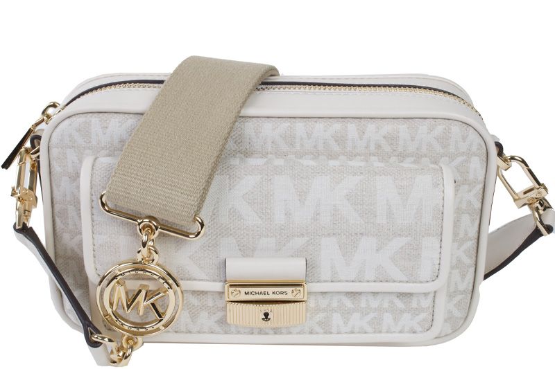 Michael Kors Bradshaw Md Pckt Camera Xbody Beige 32T2G2BC6I