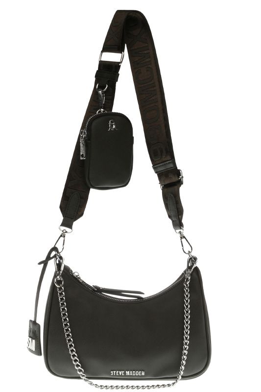 Steve Madden, Bags, Nwt Steve Madden Black Belizza Handbagcrossbody With  Removable Coin Pouch
