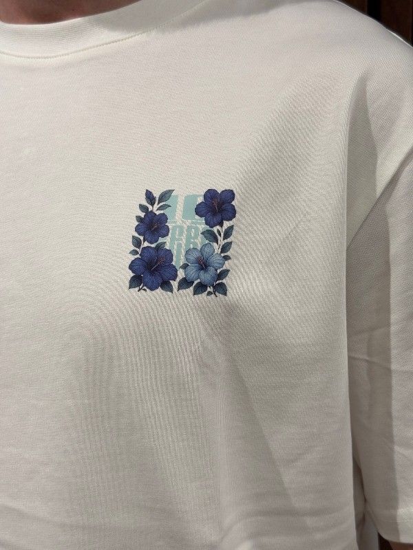 10 To Zero - T-shirt Blue Sauvage - Wit