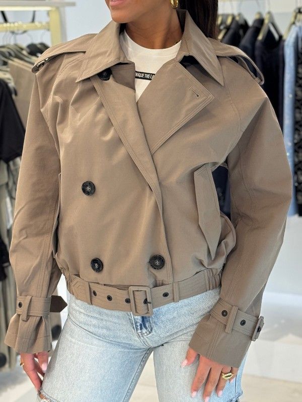 Airforce - Cropped Trenchcoat - Walnut Beige