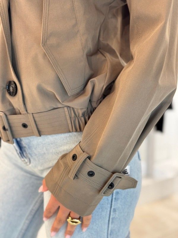Airforce - Cropped Trenchcoat - Walnut Beige