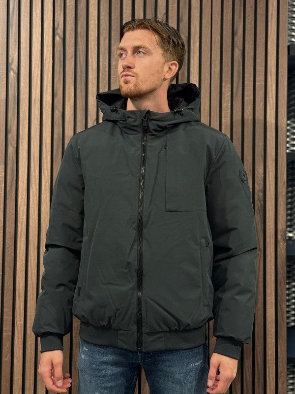 Airforce - Hooded Reversible Jacket - Gun Metal
