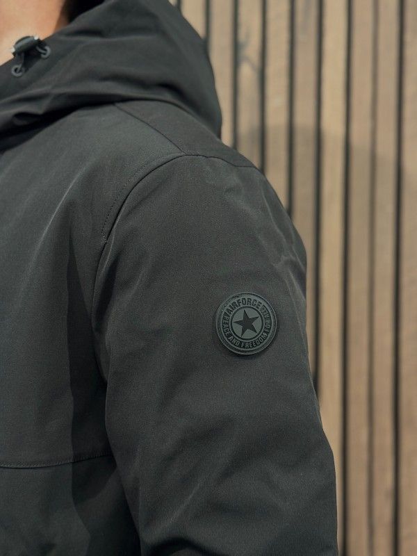 Airforce - Hooded Reversible Jacket - True Black