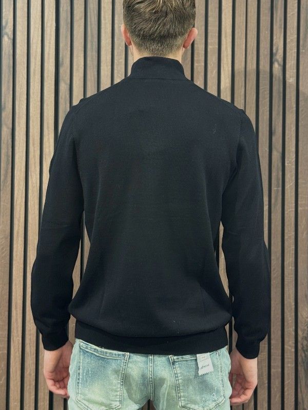 Airforce - Knitwear Quarter Zip - Zwart