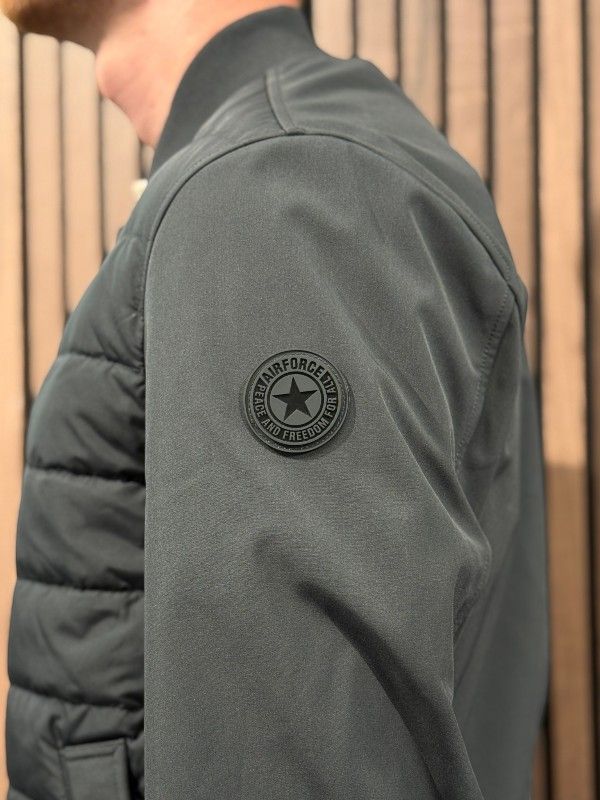 Airforce - Pike Padded Bomber Jacket - Grijs