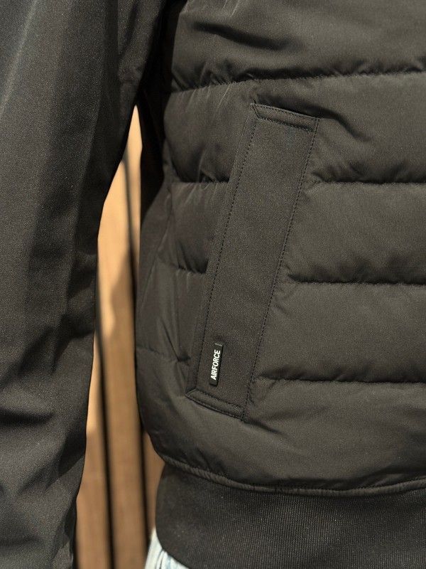 Airforce - Pike Padded Bomber Jacket - Zwart