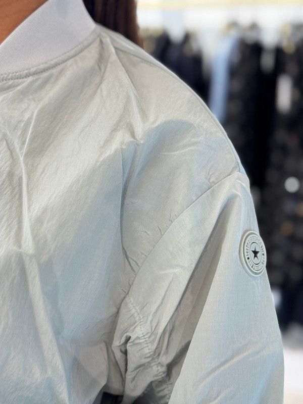Airforce - Waxed Crinckle Jacket Bomber - Grijs