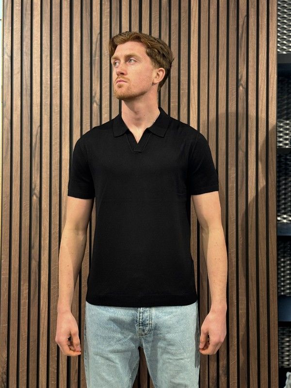 Antony Morato - Sweater Polo Regular Fit - Zwart