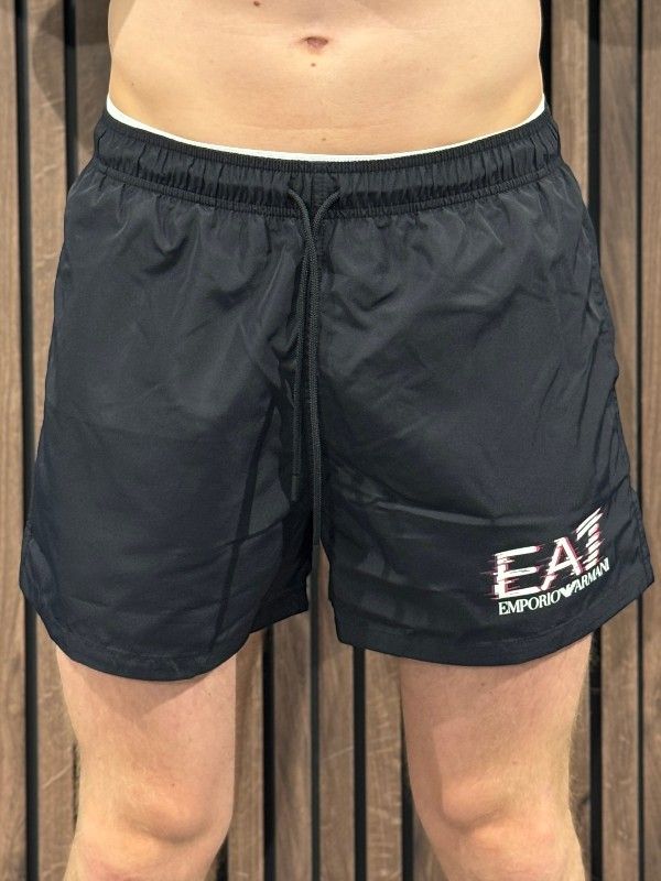 Armani EA7 - Man Woven Boxer Beachwear - Zwart