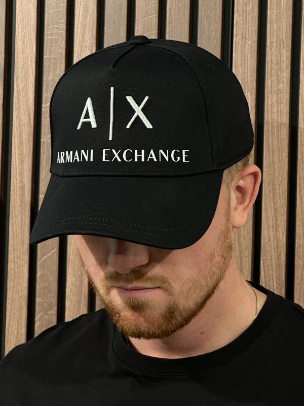 Armani Exchange - Man Woven Baseball Hat - Zwart