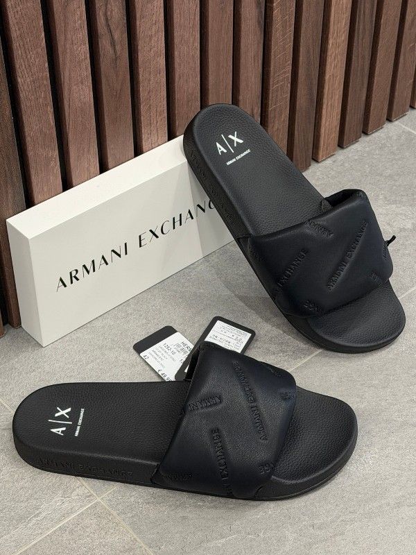 Armani Exchange - Slippers - Zwart