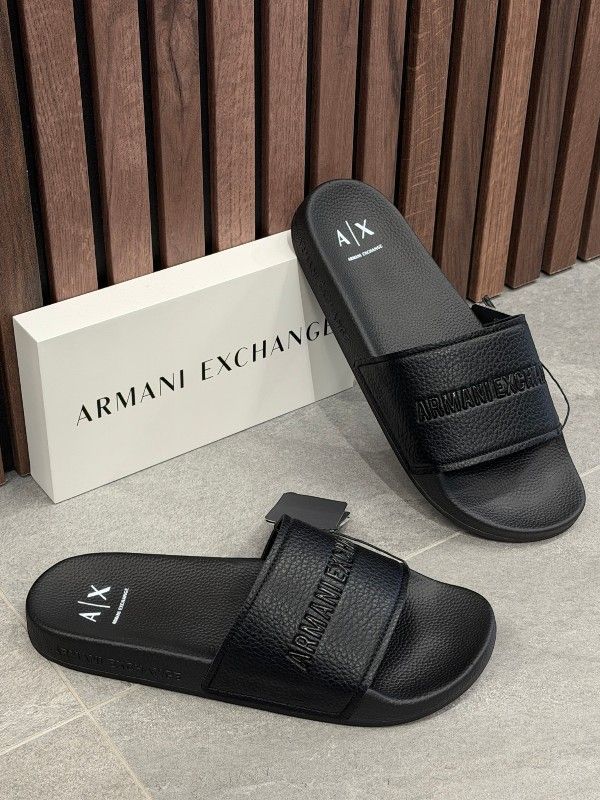 Armani Exchange - Slippers - Zwart