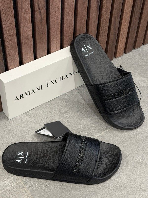 Armani Exchange - Slippers - Zwart