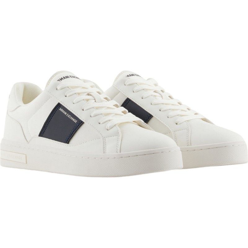 Armani Exchange - Man Leather Sneakers - Wit