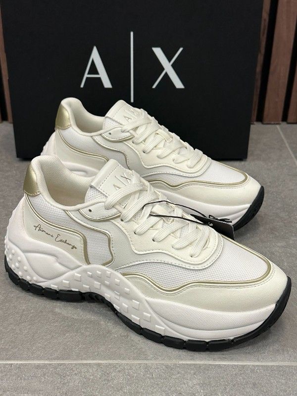 Armani Exchange - Women Leather Sneakers - Wit