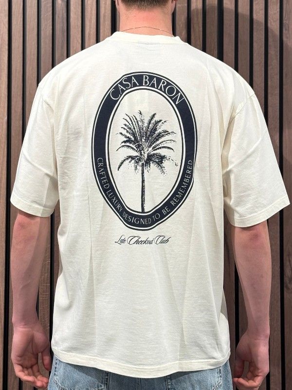 Baron Filou - T-shirt Casa Baron Palm - Wit