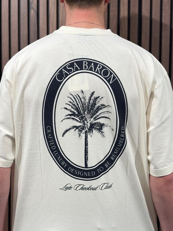 Baron Filou - T-shirt Casa Baron Palm - Wit