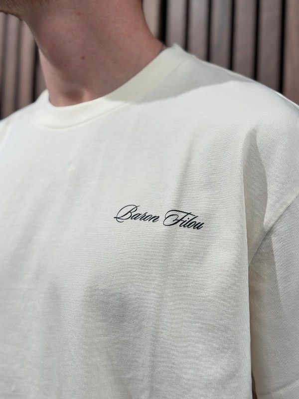 Baron Filou - T-shirt Casa Baron Palm - Wit