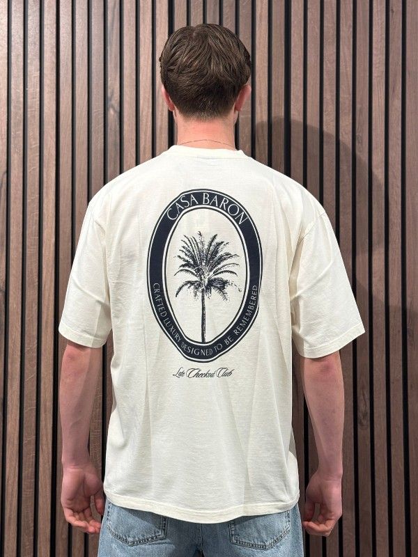 Baron Filou - T-shirt Casa Baron Palm - Wit