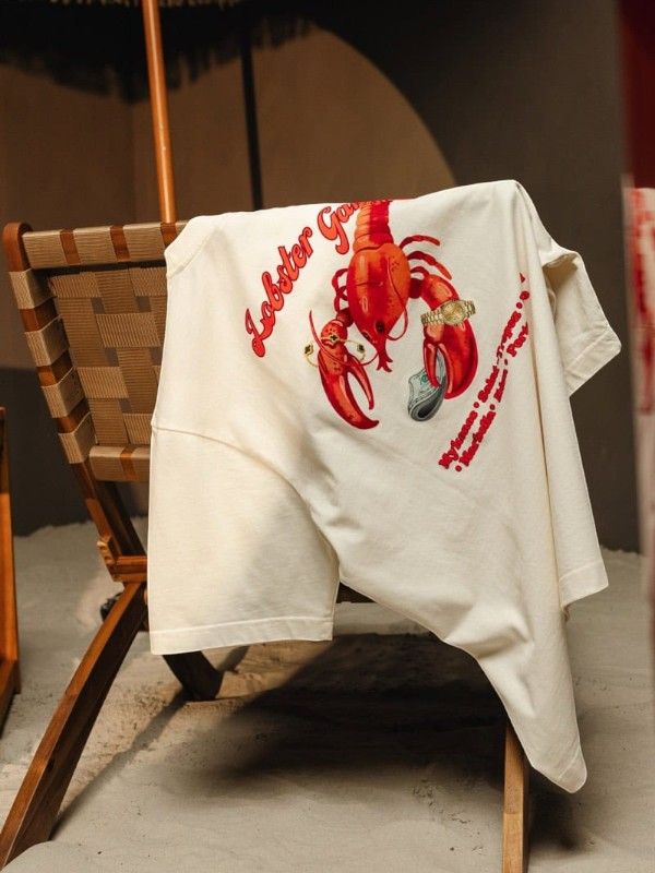 Baron Filou - T-shirt Lobster Gang - Wit