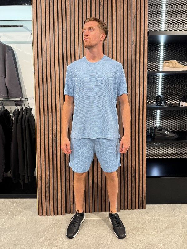 Boss - Rib T-shirt - Blauw
