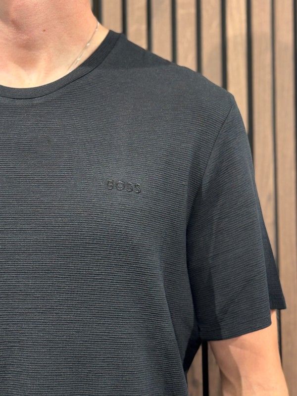 Boss - Rib T-shirt - Zwart