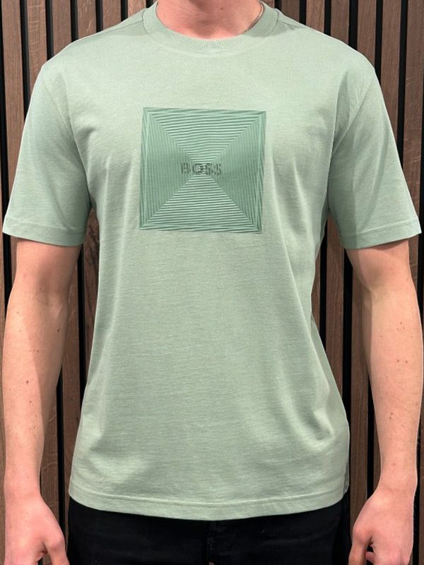 Boss - Tee Logo Rib - Groen