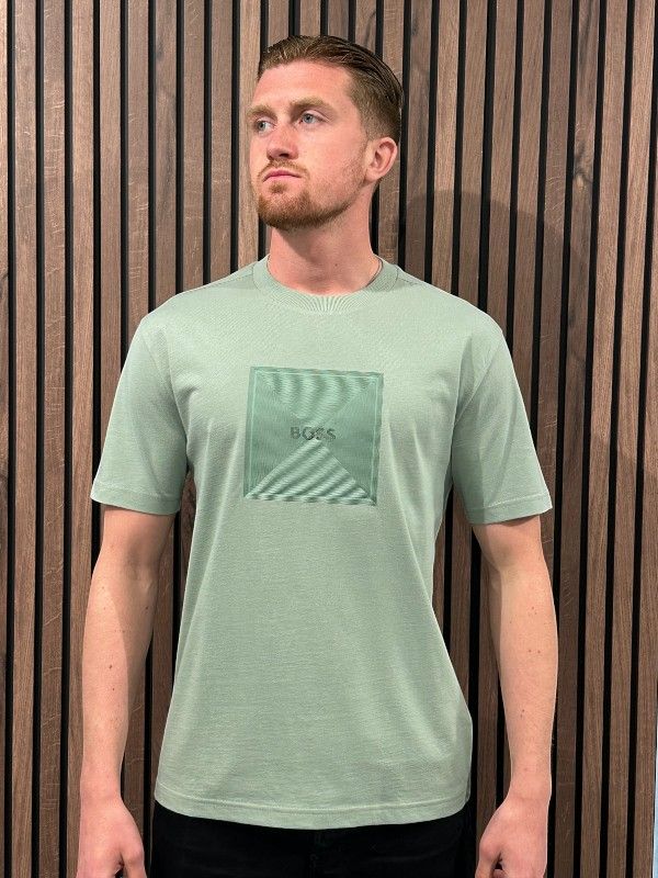 Boss - Tee Logo Rib - Groen