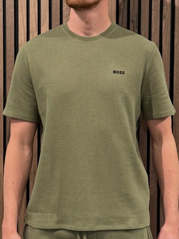 Boss - Waffle T-Shirt - Groen