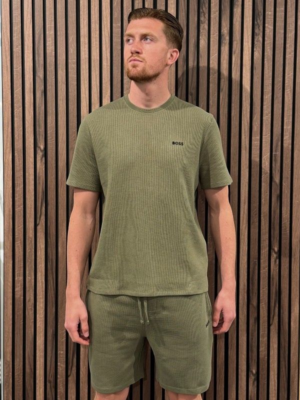 Boss - Waffle T-Shirt - Groen