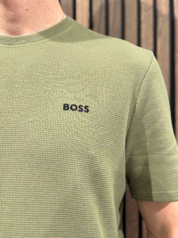 Boss - Waffle T-Shirt - Groen