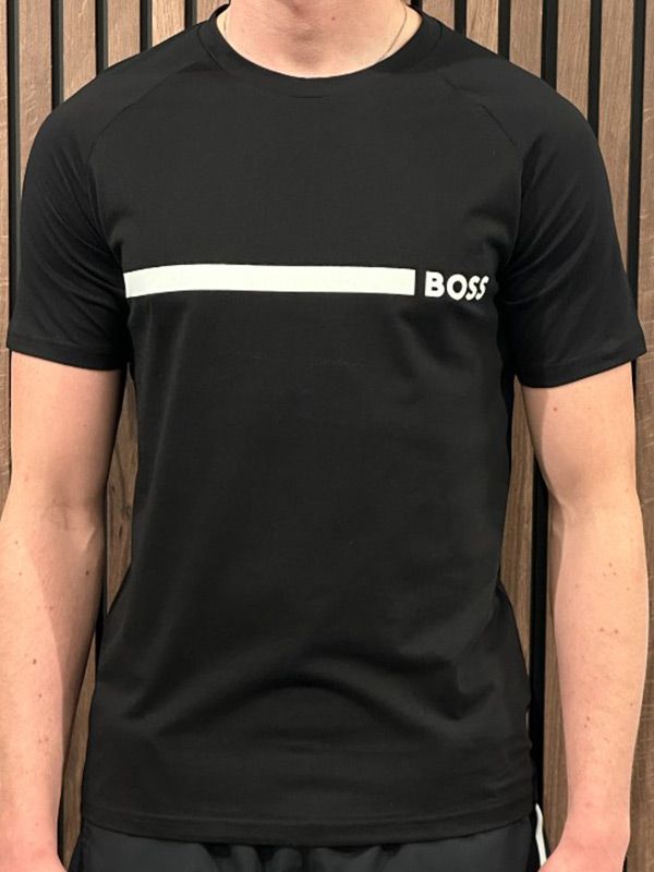 Boss - T-shirt RN Slim Fit - Zwart