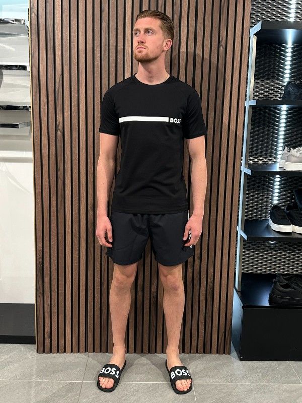 Boss - T-shirt RN Slim Fit - Zwart