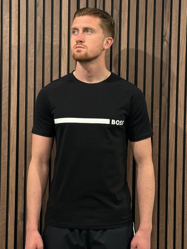 Boss - T-shirt RN Slim Fit - Zwart