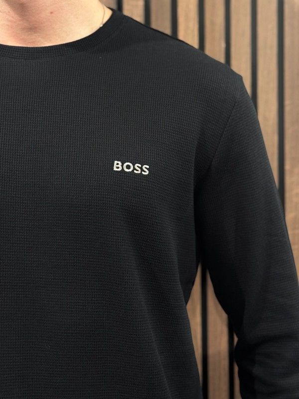 Boss - Waffle Lounge Set - Zwart 