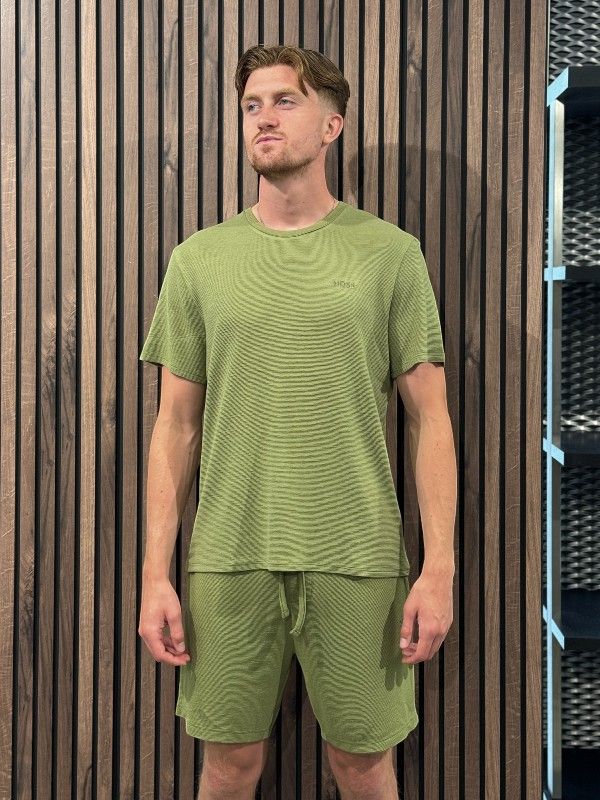 Boss - Rib Shorts - Groen