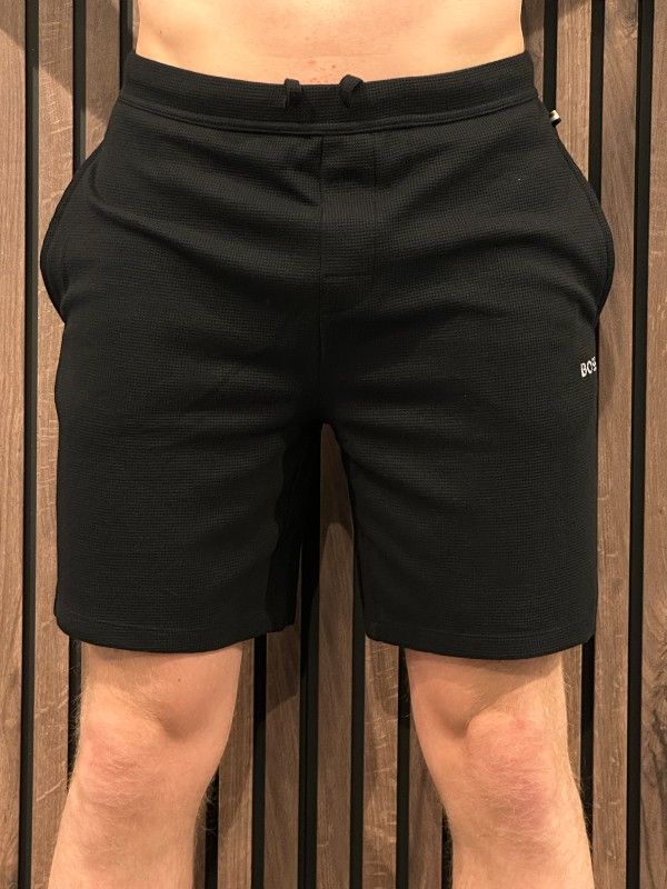 Boss - Waffle Shorts - Zwart