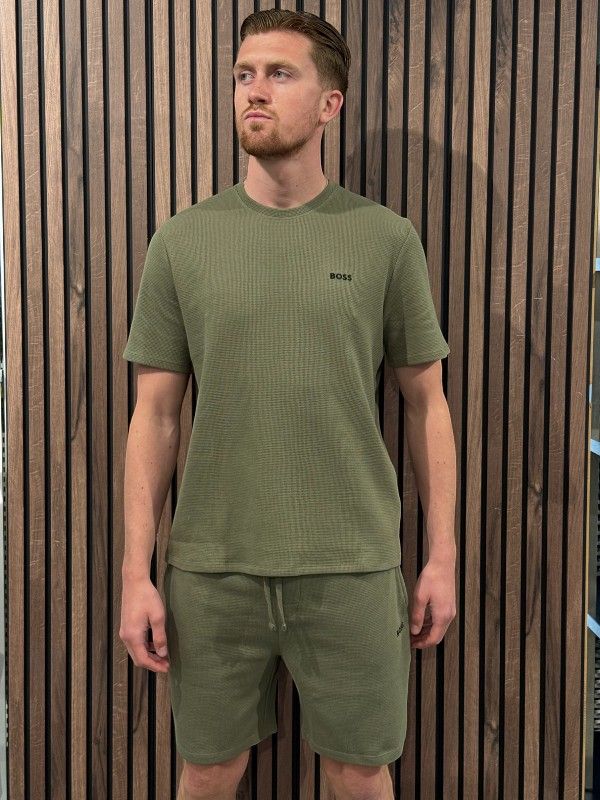 Boss - Waffle Shorts - Groen