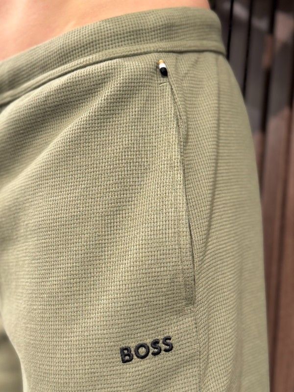 Boss - Waffle Shorts - Groen