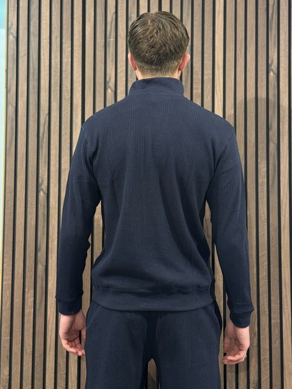 Boss - Structure 1/4 Zip - Blauw
