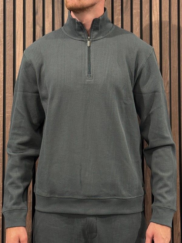 Boss - Structure 1/4 Zip - Groen