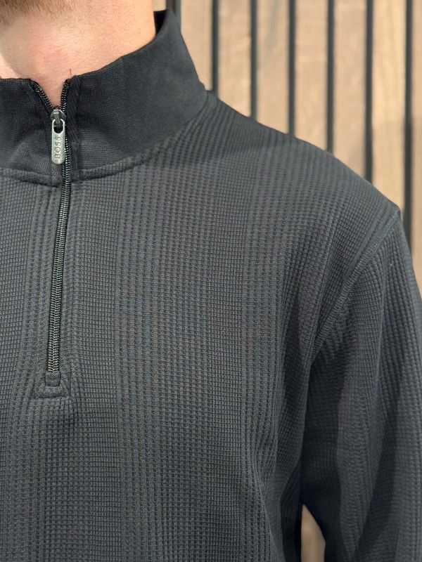Boss - Structure 1/4 Zip - Zwart