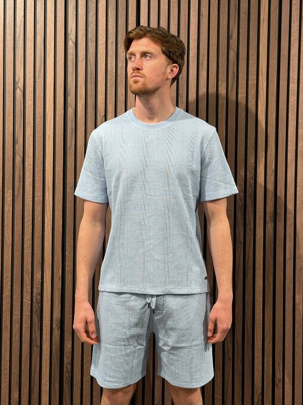 Boss - Structure T-shirt - Blauw