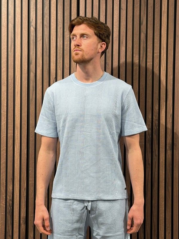 Boss - Structure T-shirt - Blauw