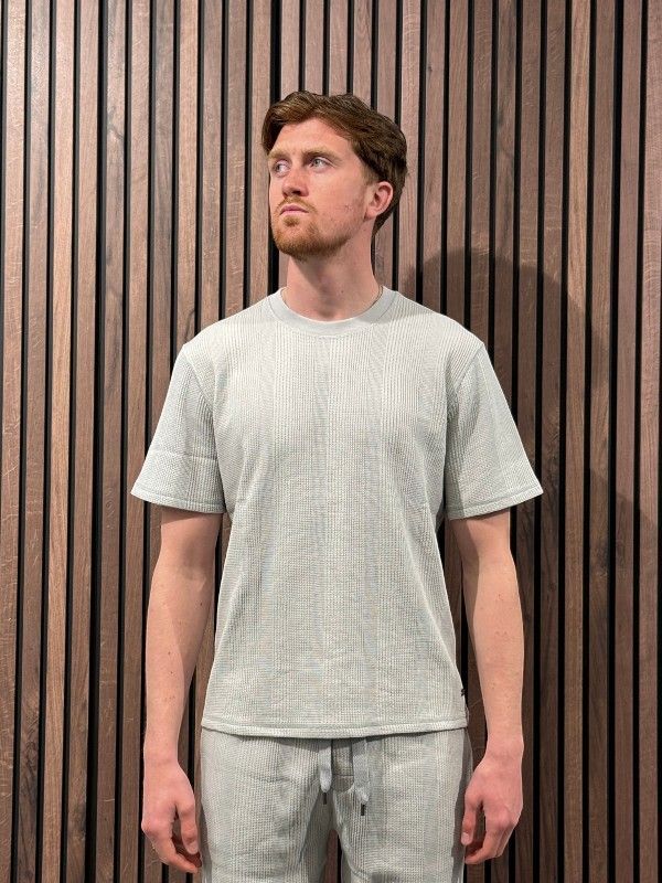 Boss - Structure T-shirt - Grijs