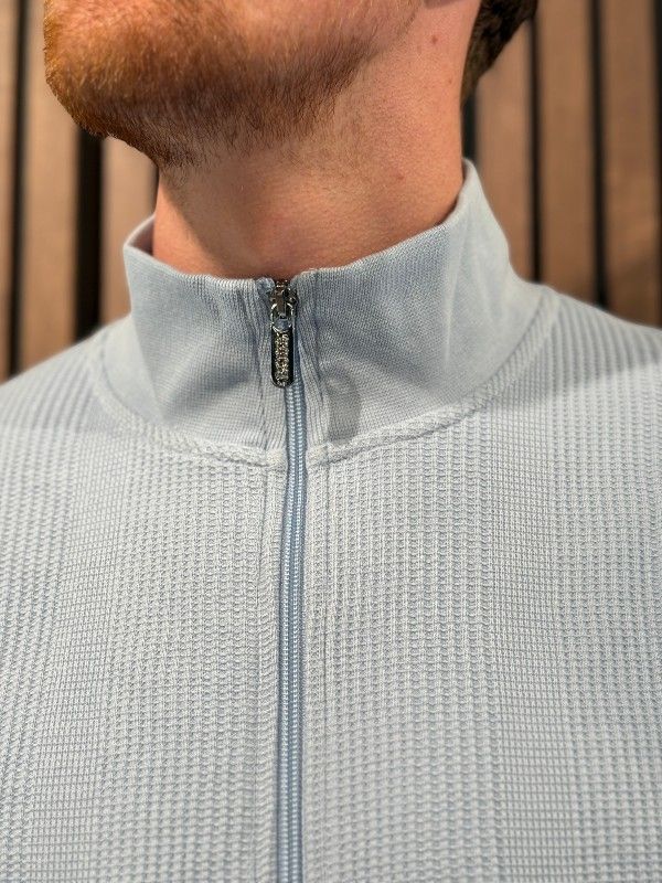 Boss - Structure Zip Jacket - Blauw