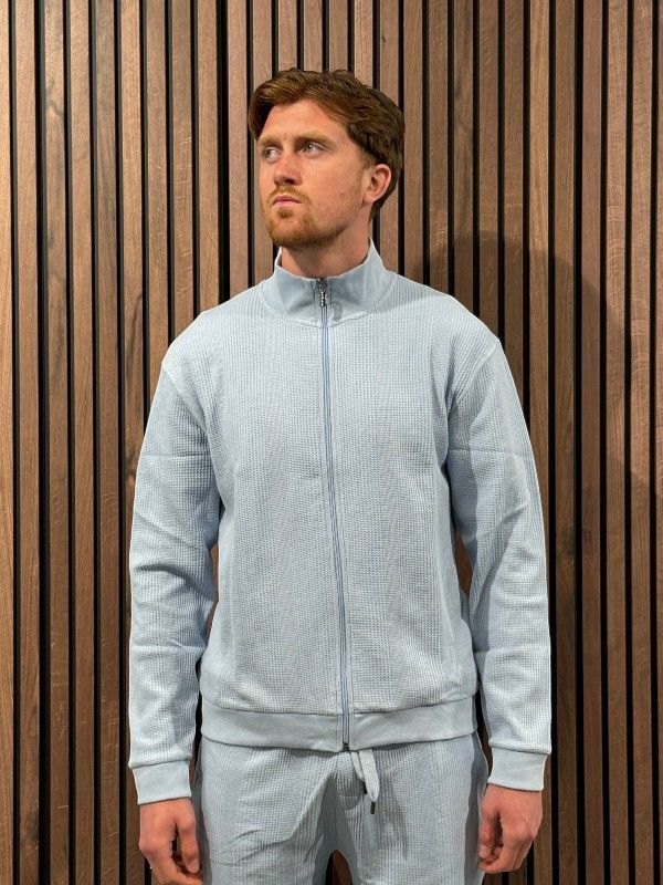 Boss - Structure Zip Jacket - Blauw