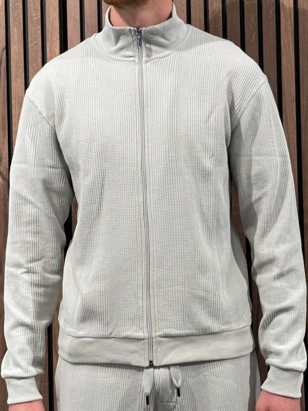 Boss - Structure Zip Jacket - Grijs