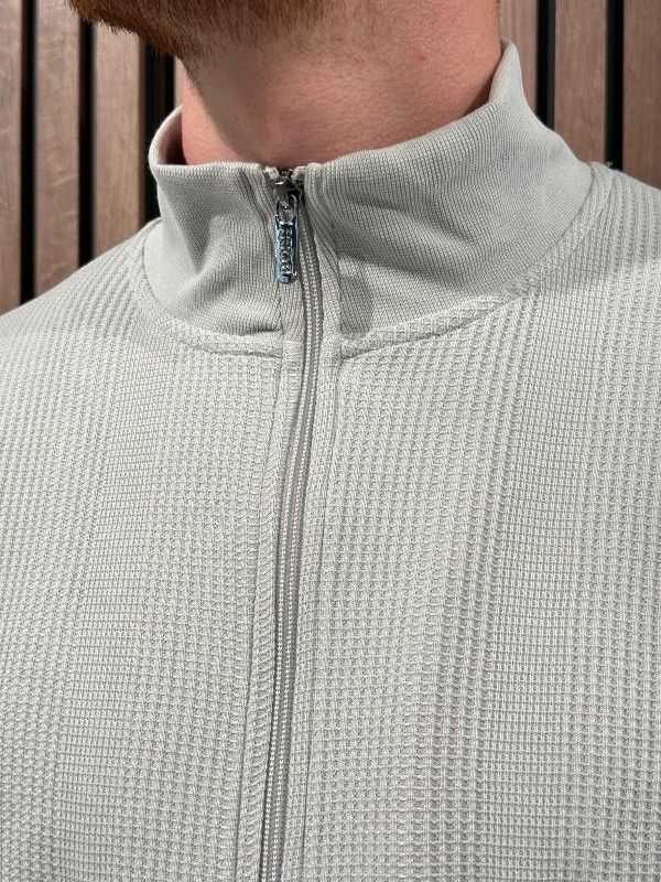 Boss - Structure Zip Jacket - Grijs