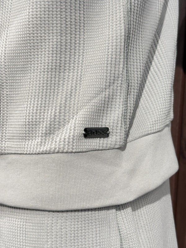 Boss - Structure Zip Jacket - Grijs